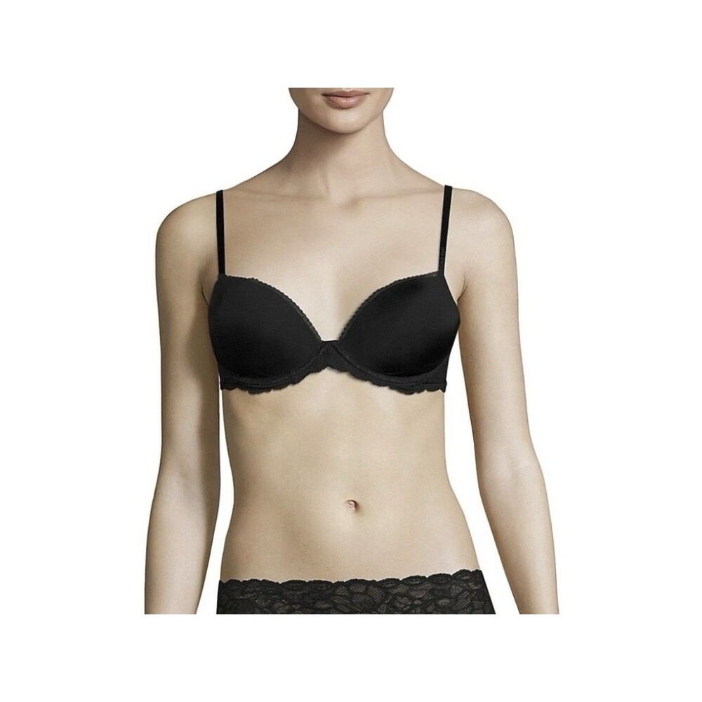 Calvin Klein Women Seductive Comfort Lace Demi Lift Multiway Bra Black Size 34DD